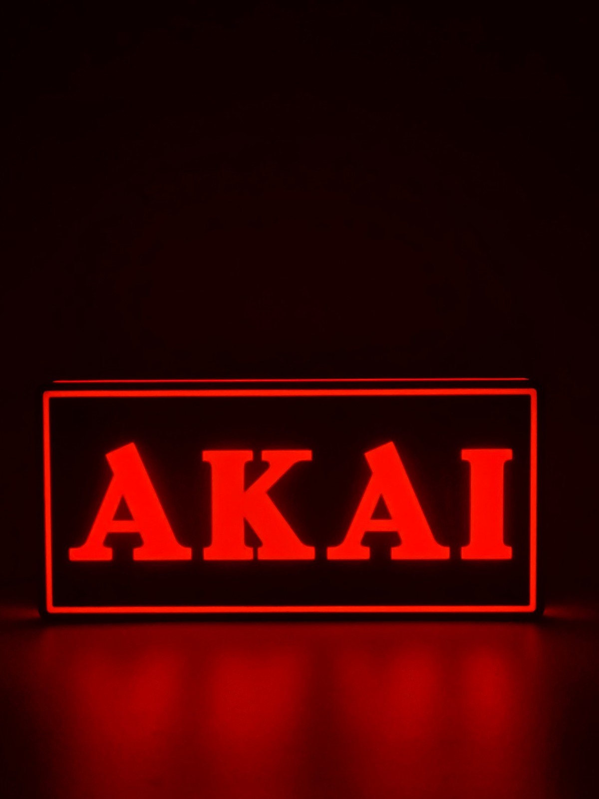 Akai Red Black LED Light Sign