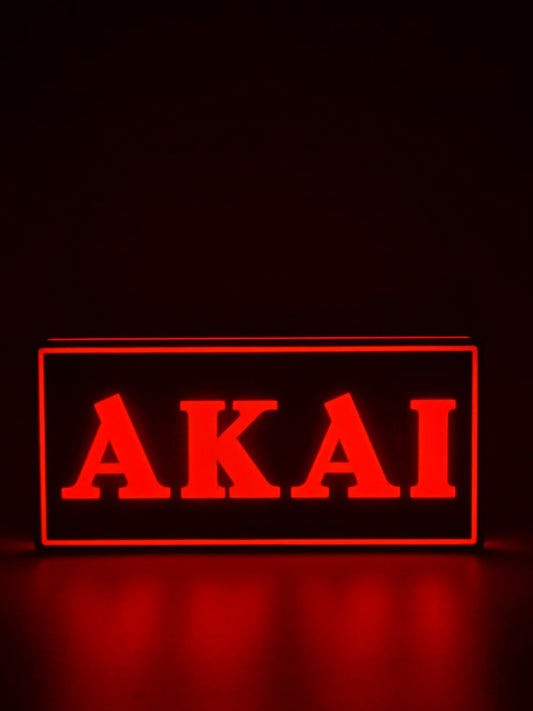 Akai Red Black LED Light Sign